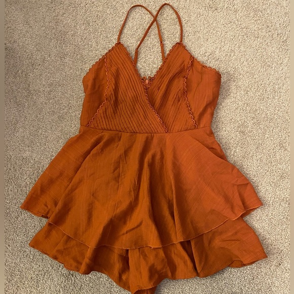 Burnt Orange Romper - Picture 1 of 3